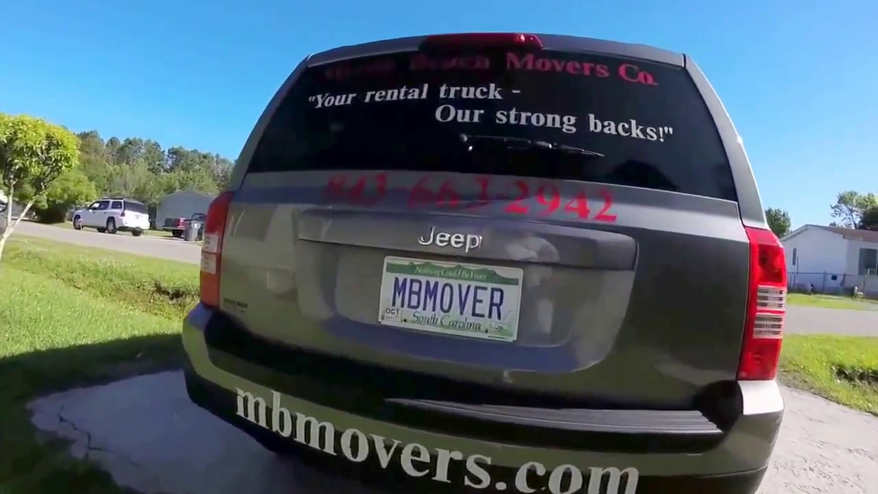 MBMOVER means you are following this Myrtle Beach Movers® moving company car.