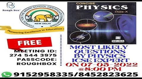 Free Most Likely Board Questions for Physics by Santosh Nimkar Sir.