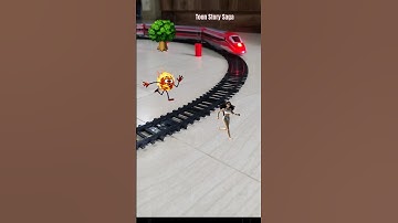 Fireball 🔥 is following the girl near the railway track and the metro train is approaching fast 🚇🛤️🚄