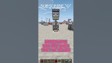 OBSERVERS can see WHEN THEY GET MOVED! | Redstone with PsiVolt #minecraft #redstone