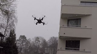 Eachine H8 Mini Drone test in the snow (Banggood)