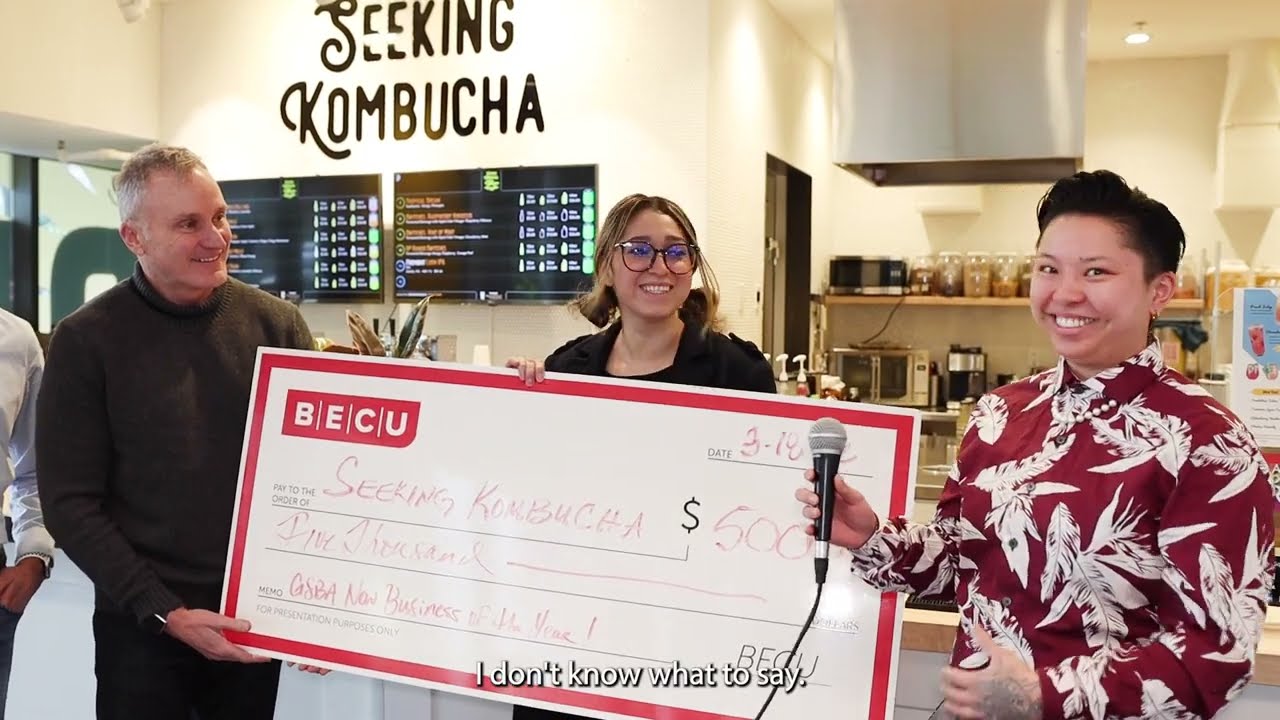 BECU surprises New Business of the Year Seeking Kombucha