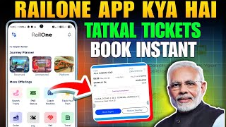 RailOne App Kya Hain | Railway Se Tatkal Ticket Kaise Book Kare | RailOne Par Account Kaise Banaye