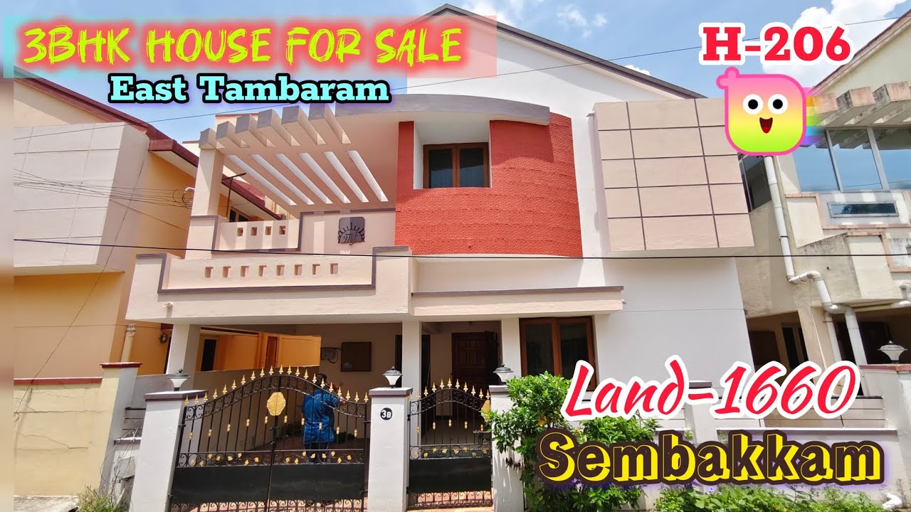 Independent House for sale in East Tambaram sembakkam Land -1660sqft|3bhk|1.5 km from main roadH-206