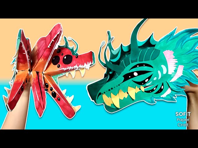 How to make a paper Six-Jawed Dragon on hand. / Sofit PaperCraft / DIY - YouTube how-to-make-a-paper-six-jawed-dragon-on-hand-sofit-papercraft-diy-youtube