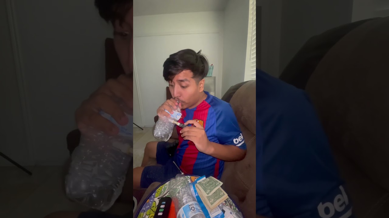 Homemade water bottle bong + cart 🛒 