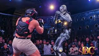 Human vs humanoid robot cage fight goes viral