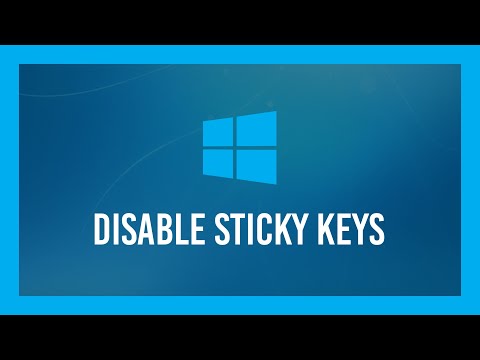 How to: Permanently disable Sticky Keys in Windows 10