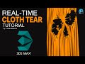 How to Tear cloth in 3ds max