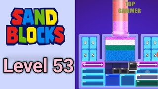 Sand blocks drop puzzle level 53 gameplay walkthrough solution