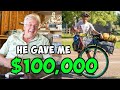 Given $100,000 For Cycling Around The World! // Ep.14 Unicycling Across America