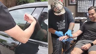Man uses tiny computer chip implanted in his hand to unlock door