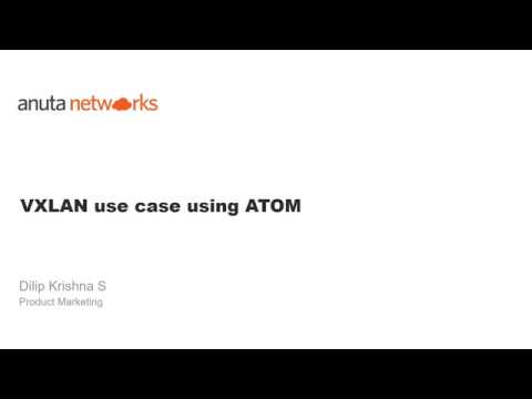 Anuta ATOM Demo: VXLAN to VLAN mapping for Data Center Environments