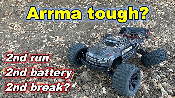 Arrma tough?  Kraton 6S EXB, second battery, second run, second break?