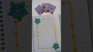 Easy border design ideas🌿 #border #borderdesign #easy #art #design #ideas #aesthetic #shorts #cute