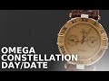 OMEGA Constellation Day/Date Gold Dial Quartz QZ Men's Watch