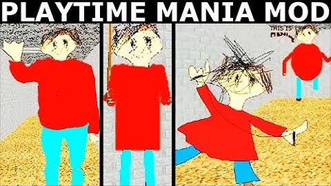 Playtime Mania Mod - Run 1 - Full Game Walkthrough Gameplay & Ending (Baldi