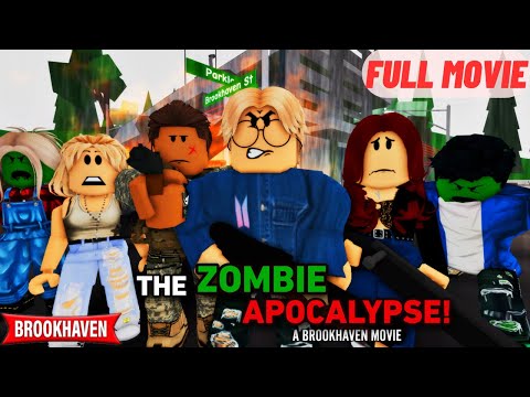 THE ZOMBIE APOCALYPSE!!!| FULL MOVIE | ROBLOX BROOKHAVEN 🏡RP (CoxoSparkle)