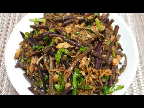 Жареный папоротник с куриной грудкой по-корейски! Рецепт КОСАРИ-ЧА!