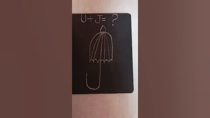 How to draw umbrella with U+J letter easy method #art #umbrella #shorts #trending #viral