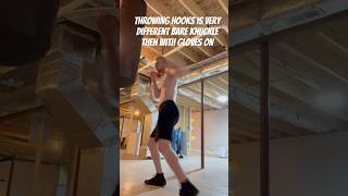 Compact Lead Hooks, practicing proper mechanics 👊 #boxing #heavybag #heavybagtraining #hooks