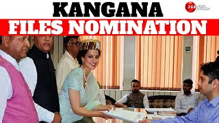 Kangana Ranaut Files Nomination From Mandi For Lok Sabha Elections 2024 | Zee News English