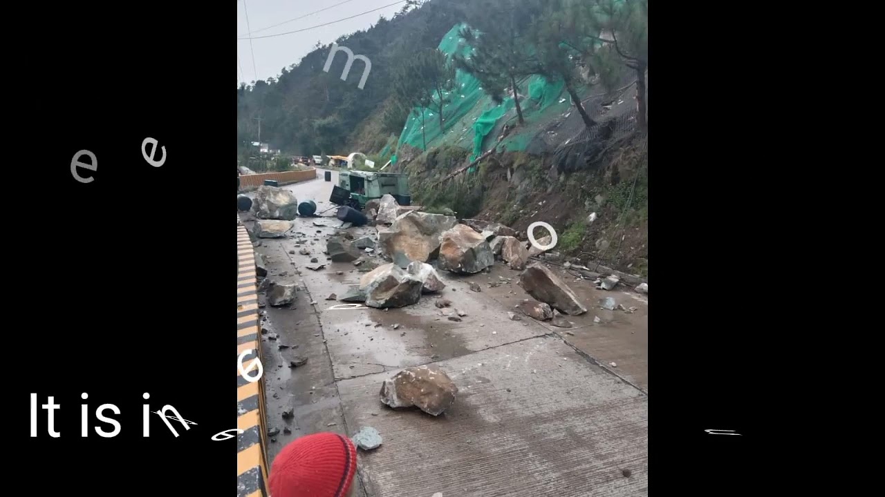 Halsema highway before and after the July 27 earthquake.