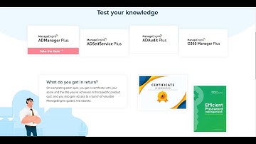 How to get ManageEngine Certified: Take the Product Utilization Self-Help (PUSH) Quiz.