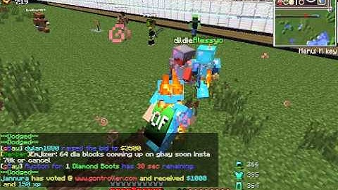 dildie forcefield hacking on Gontroller Minecraft server