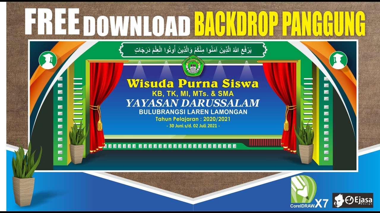 Graphic Design Backdrop Wisuda Free Download 3 Youtube