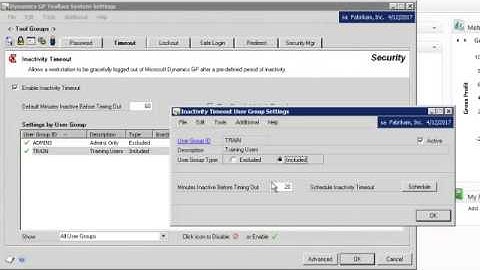 Dynamics GP Toolbox Inactivity Timeout