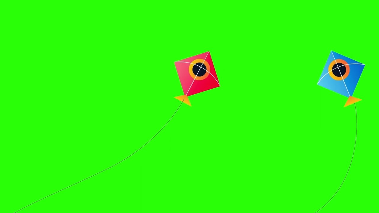 HD flying kites green screen video | Makar sankranti | Kite Festival