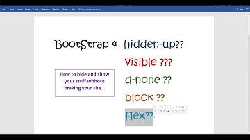Bootstrap 4. Hide content in different ways.