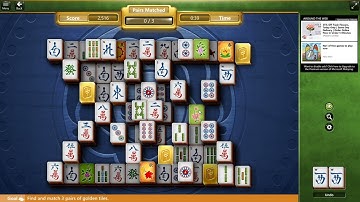 Microsoft Mahjong Daily Challenge February 15th 2022 | Golden Tiles - Medium