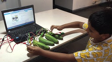 Banana Piano using Makey Makey invention kit