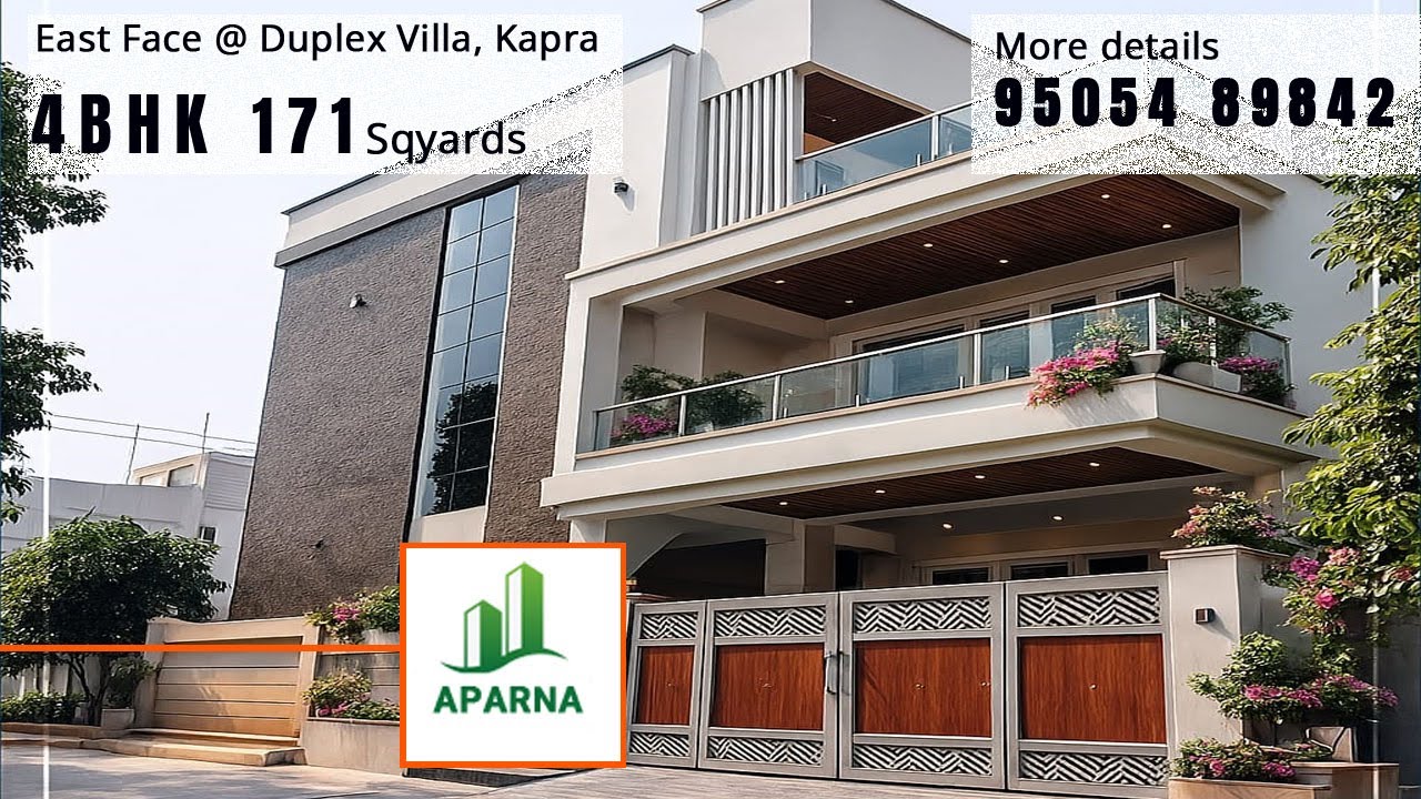 Video No.068 | East Villa 171 Square yards Duplex 4 bed rooms, 3 Car Parking, Kapra, Hyderabad.