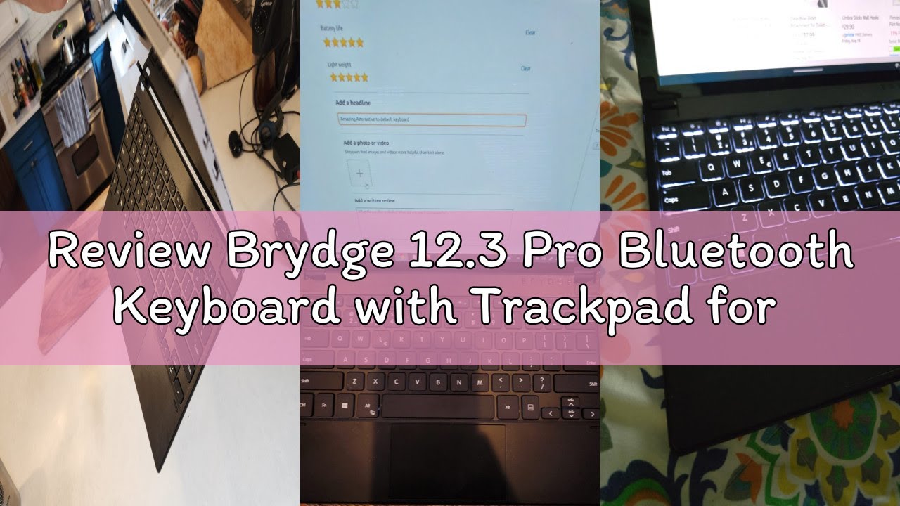 Review Brydge 12.3 Pro Bluetooth Keyboard with Trackpad for Microsoft Surface Pro (Black)