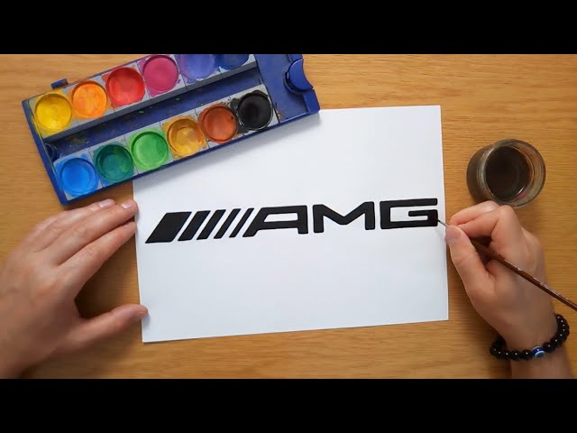 How to draw the AMG logo - Mercedes-AMG logo 