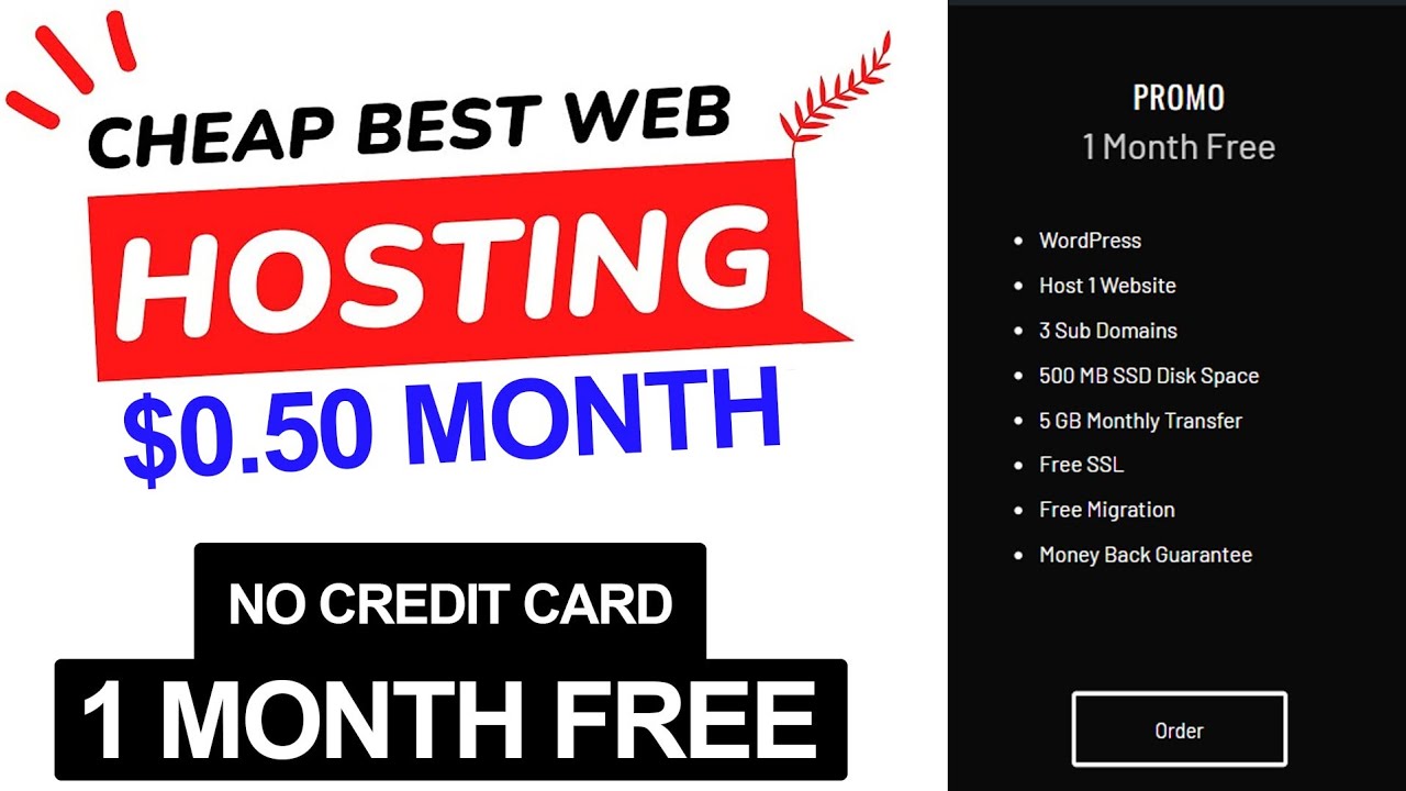 Cheap hosting for wordpress 2023 1 month free youtube