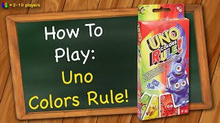 How to play Uno Colors Rule