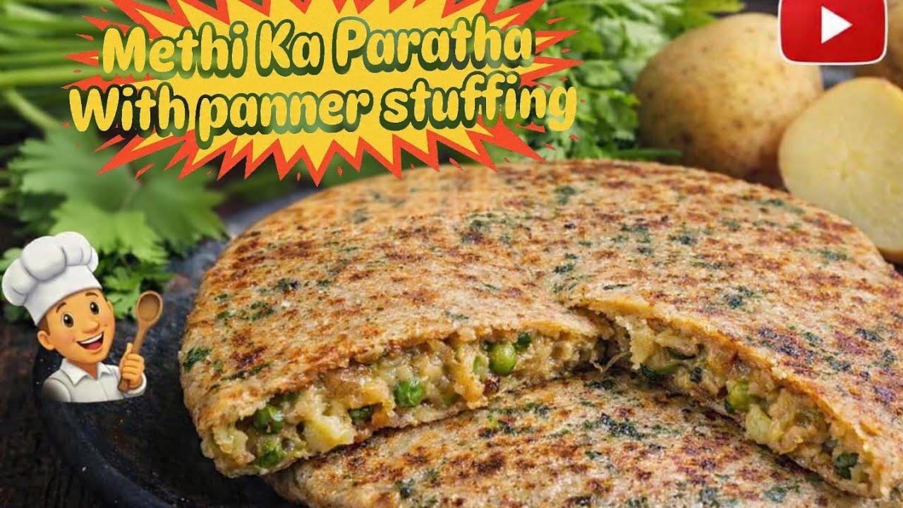 The Secret to the Softest Paneer-Stuffed Methi Paratha! 🌿🧀 