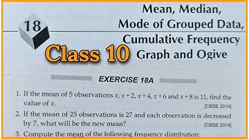 Class 10 EX 18A Q6 to Q10 Mean,Median,Mode of Grouped Data | Chapter 18 | RS Aggarwal  Rajmith study