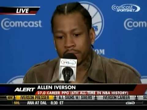 The Allen Iverson mid game interview : r/sixers