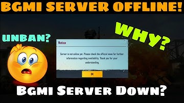 Bgmi Server Offline! | Server is not online yet | Bgmi Servers Down? | Bgmi Server Problem