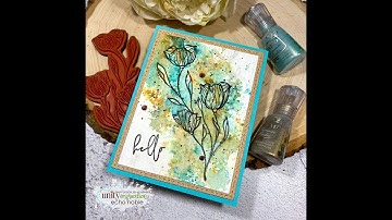 Unity Quick Tip: Nuvo Shimmer Powder Background + Simple Stamping