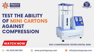 Presto box compression tester digital mini- Test the ability of mini cartons against compression