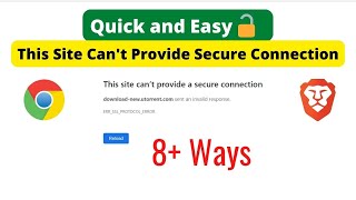 this site can’t provide a secure connection sent an invalid response | err_ssl_protocol_error