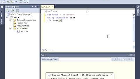 Creating a C++ Win32 Console Application with Visual C++ 2010 Express