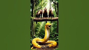 Teamwork Power: How Did the Monkeys Defeat the Python? #animals #phyton #monkey
