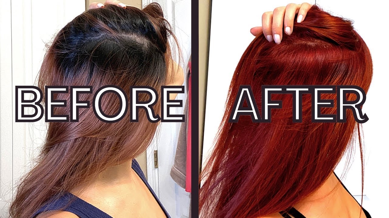 BLEACHING MY AN DYING MY HAIR RED | TRANSFORMATION -